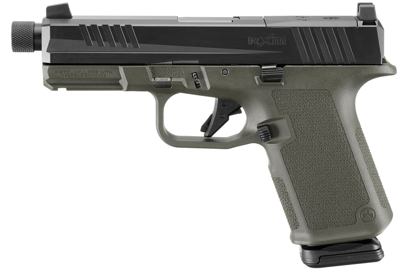 RUGER RXM 9mm Pistol with ODG Magpul Frame and Threaded Barrel